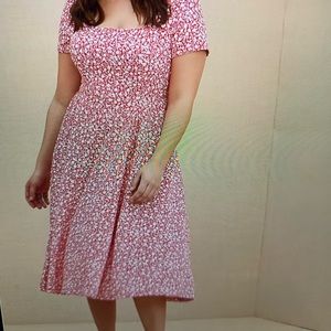 Torrid pink floral long dress